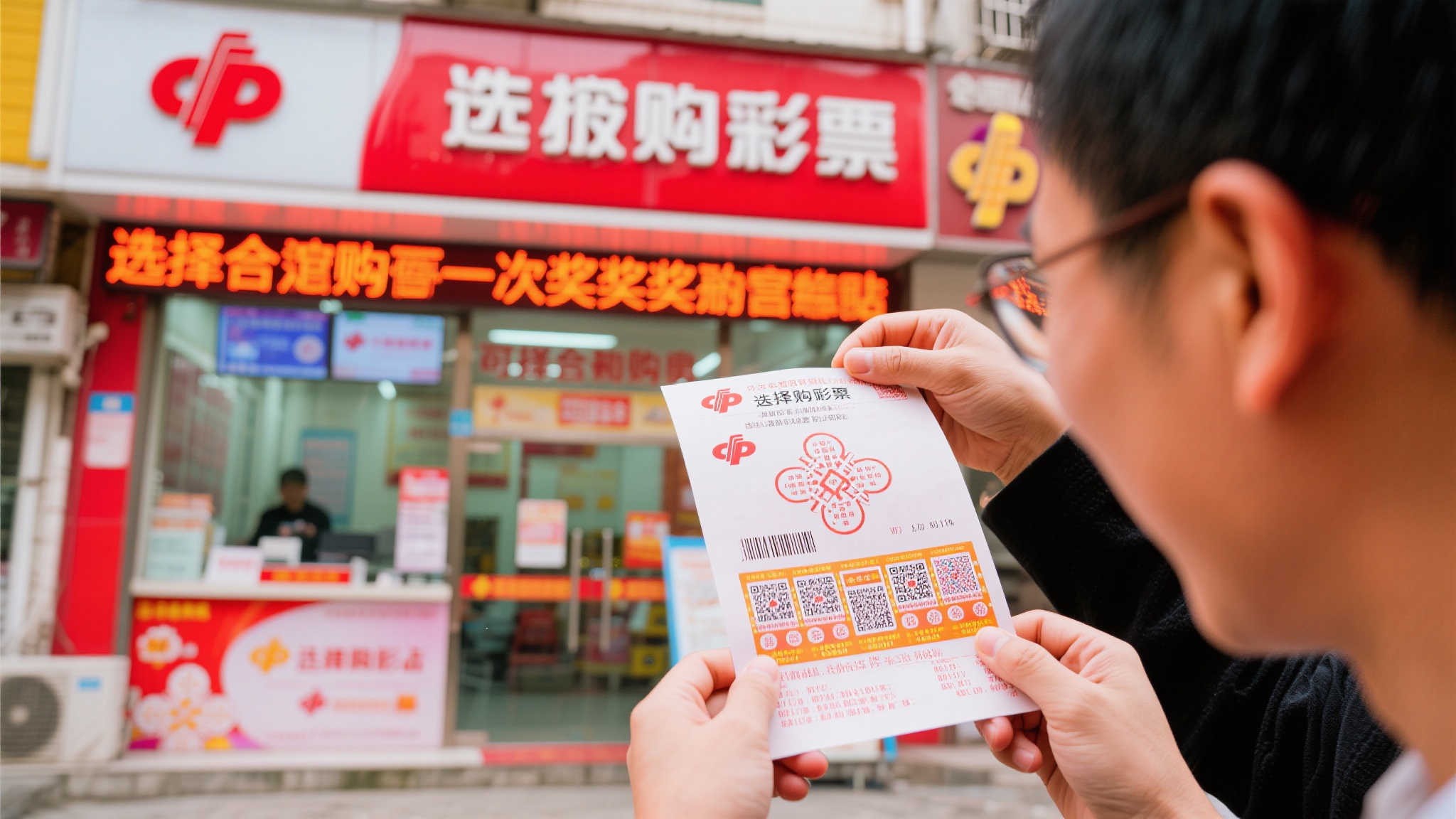 幸运女彩民喜中福彩百万大奖 急忙携身份证领奖