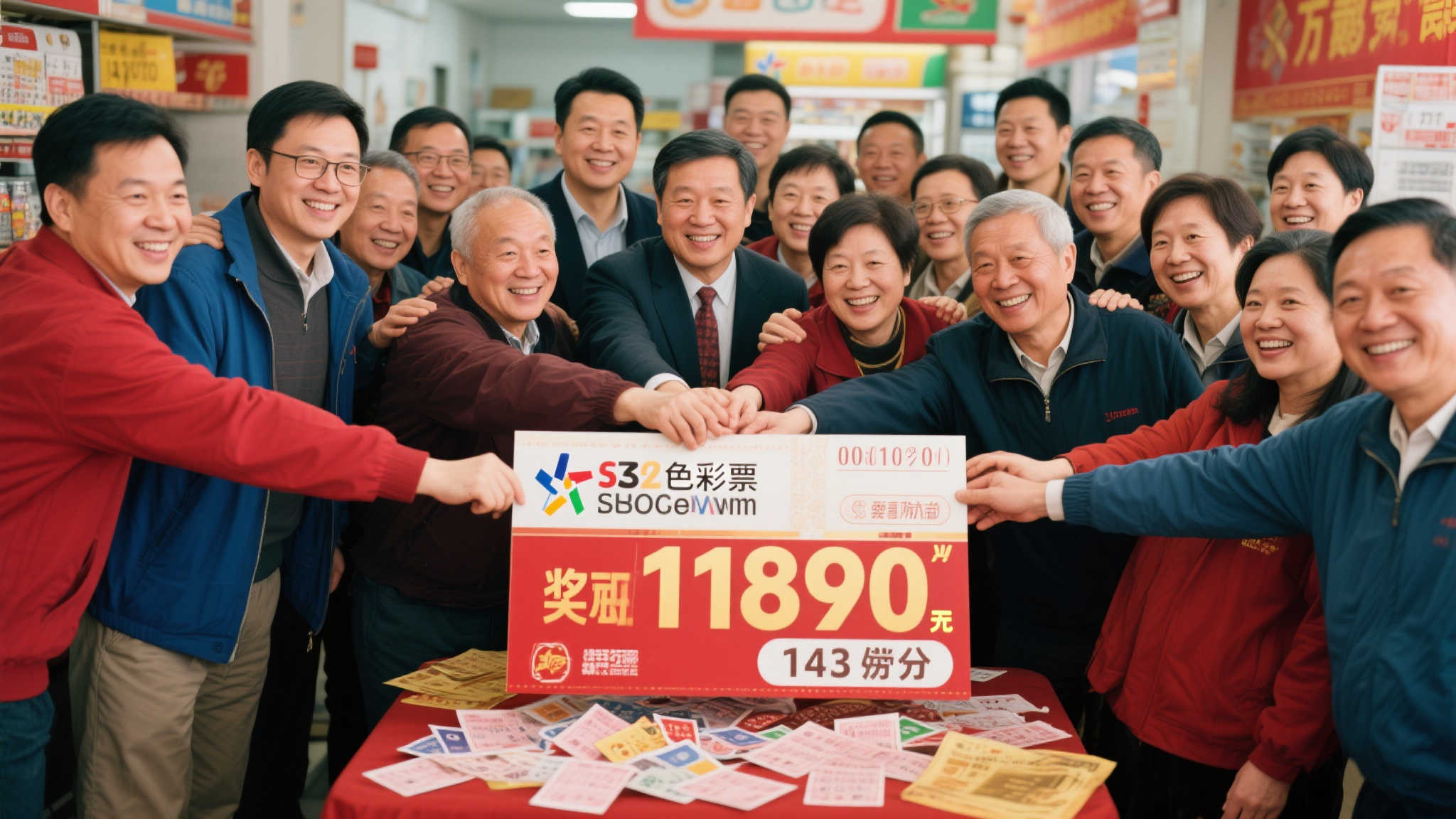 143位彩友联手击中双色球1189万大奖，喜悦之情溢于言表